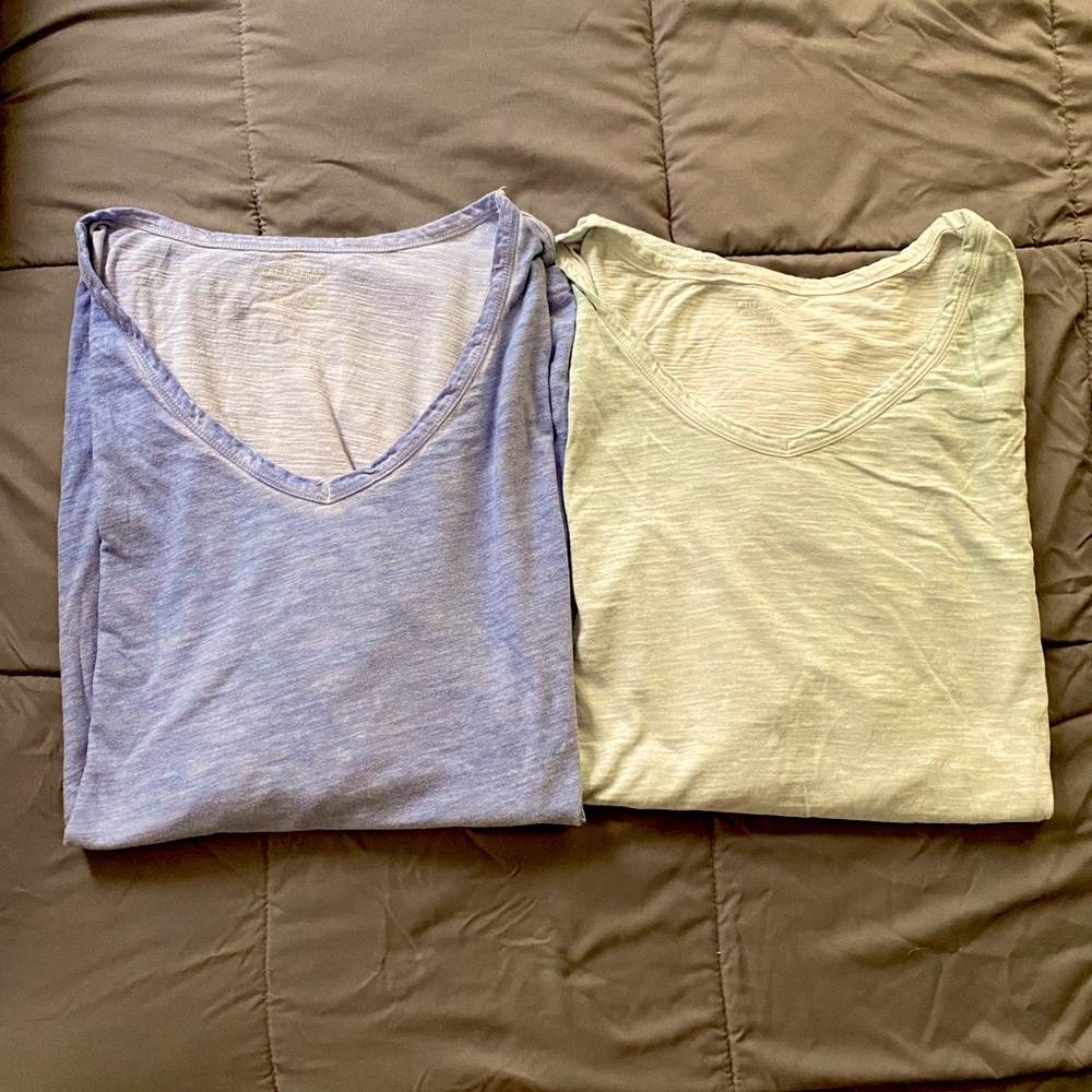 Lane Bryant Women’s Plus Size 26/28 4x Set of 2 Slub Knit Cotton T-Shirts